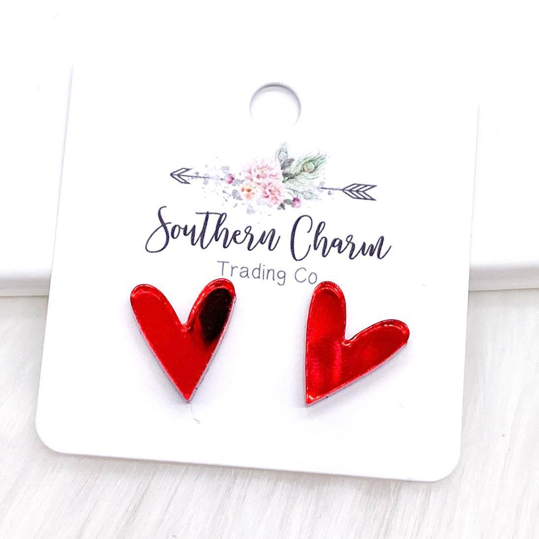 Acrylic Heart Studs