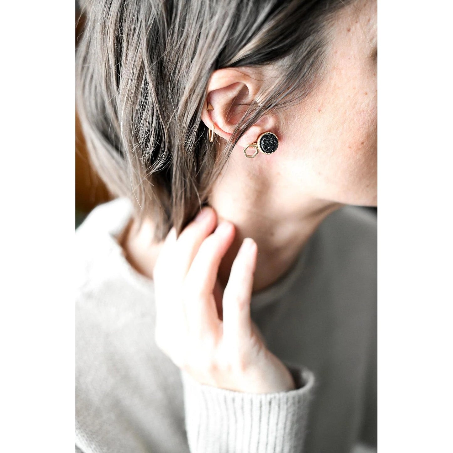 Druzy Stud Earrings
