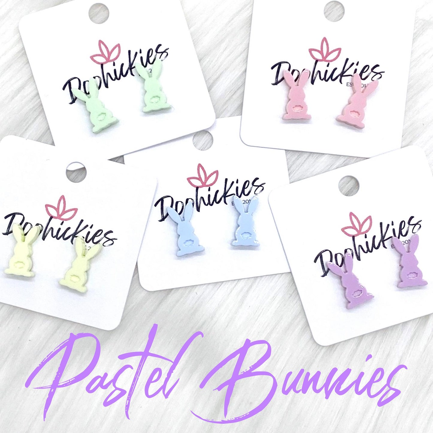 Pastel Bunny Studs