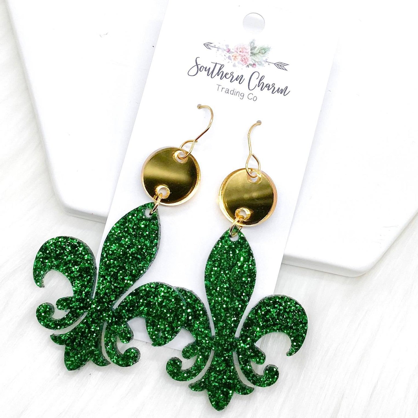 Fleur de Lis Acrylic Dangles